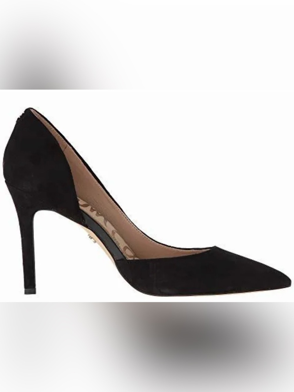 Sam Edelman Classic Suede Hollin Black Pointed-Toe Women's Pump size 8